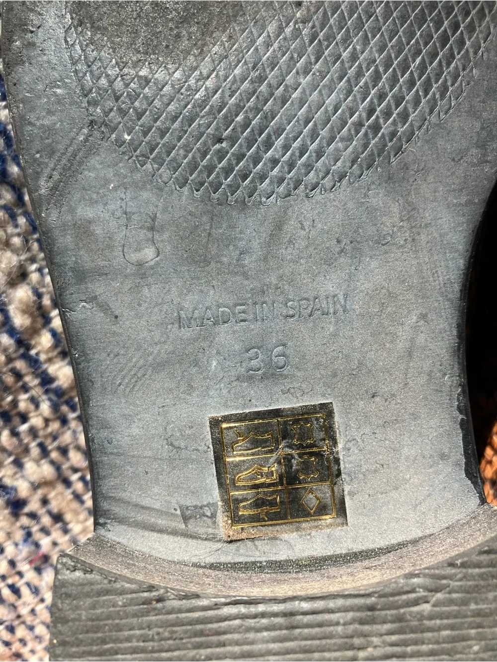 Intervalle snakeskin leather vintage like boots